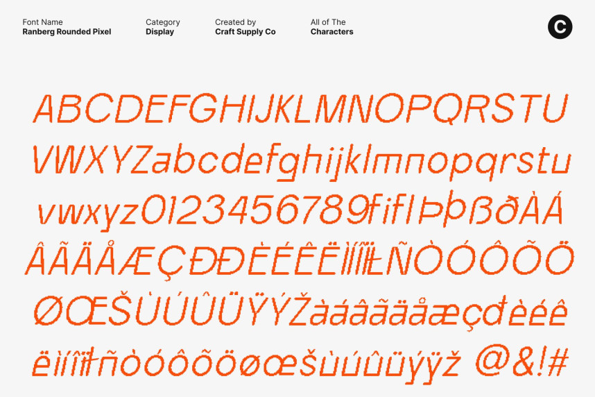 Ranberg Rounded Pixel Font preview image 5