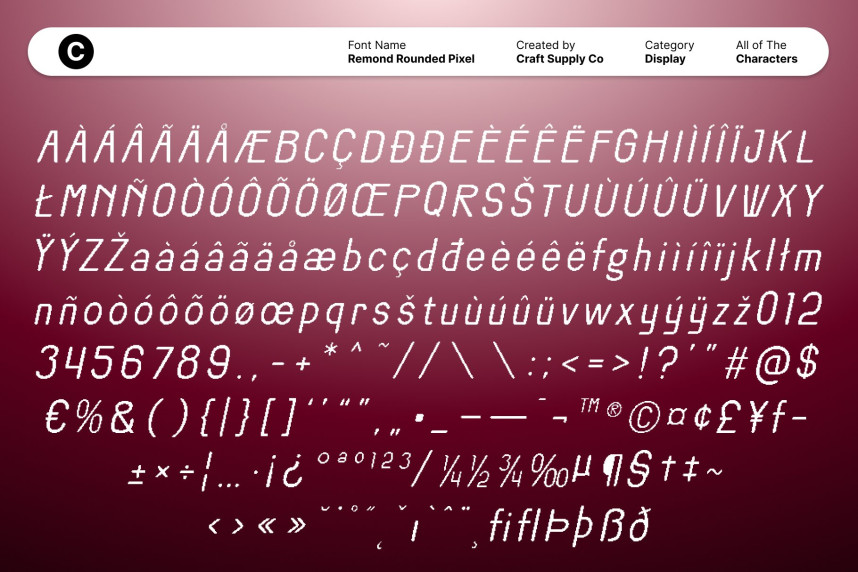 Remond Rounded Pixel Font preview image 5