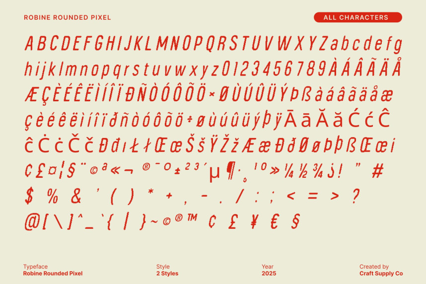Robine Rounded Pixel Font preview image 5