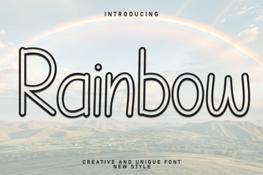 Rainbow - Creative And Unique Font