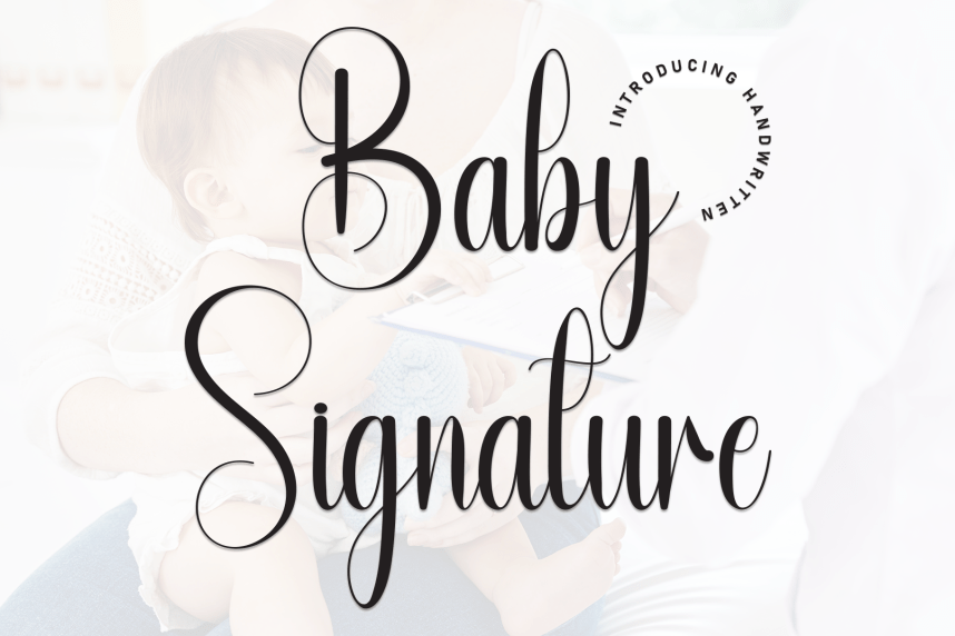Baby Signature - Modern Script Handwritten Font
