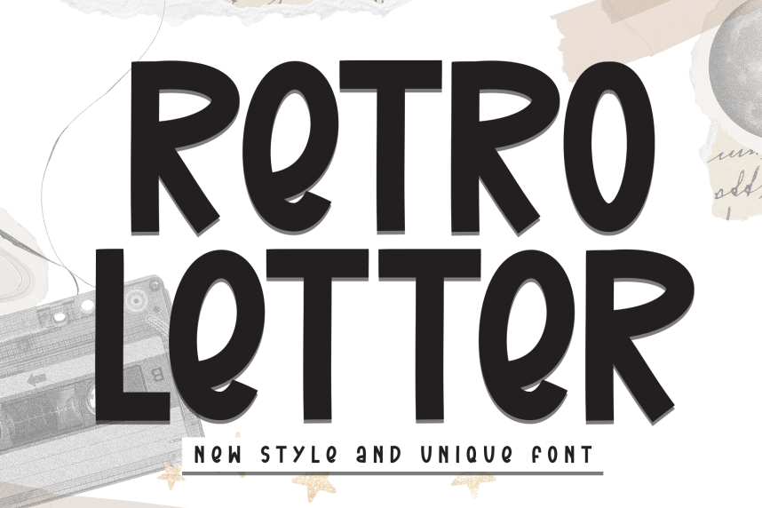 Retro Letter - New Style And Unique Font