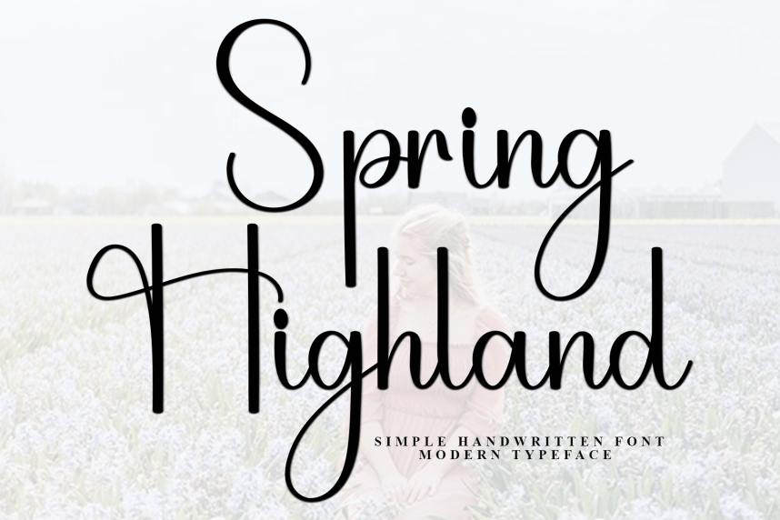 Spring Highland Simple Handwritten Font