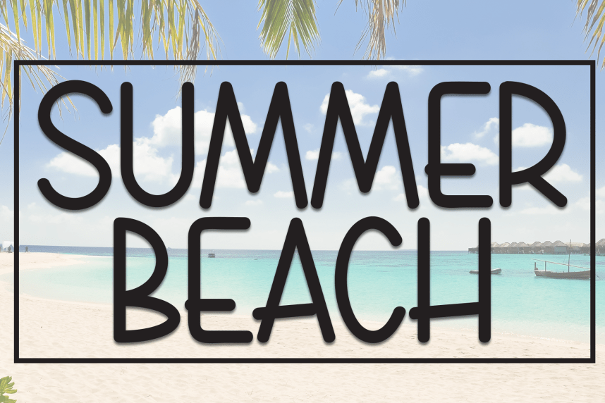 Summer Beach Playful Font