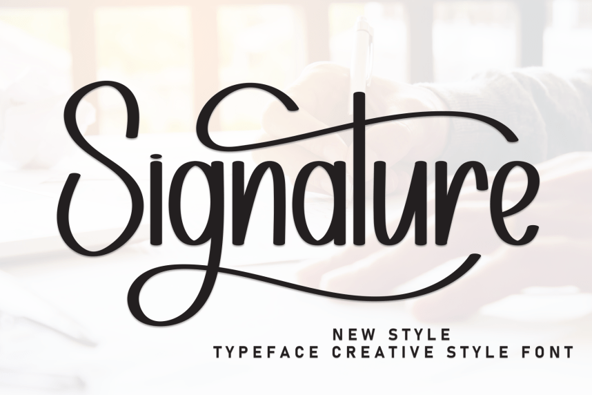 Signature – New Style Handwritten Typeface