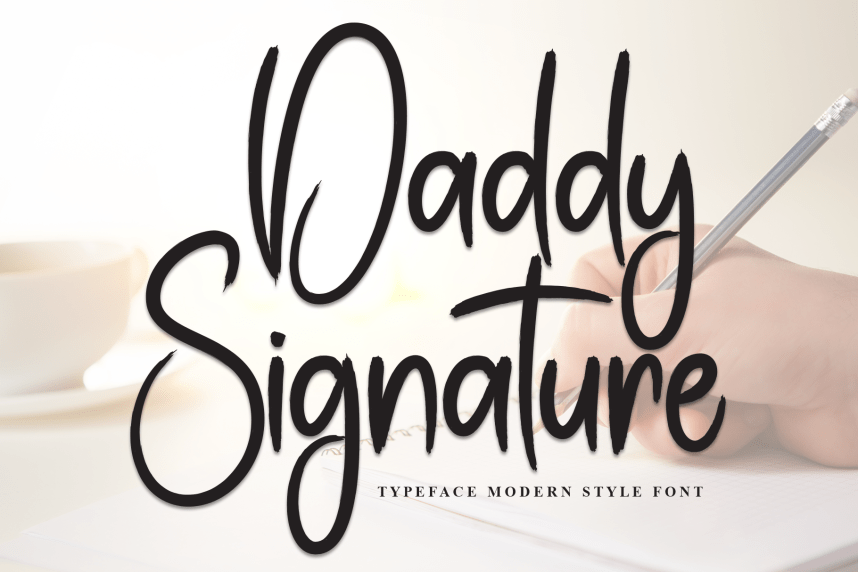 Daddy Signature – Natural Script Handwritten Font