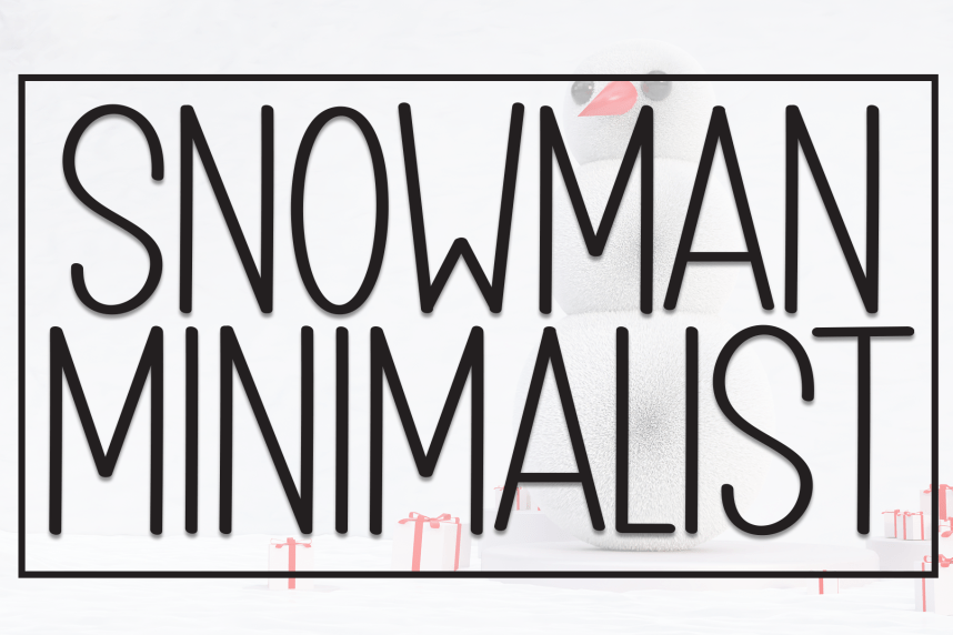 Snowman Minimalist Handmade Font