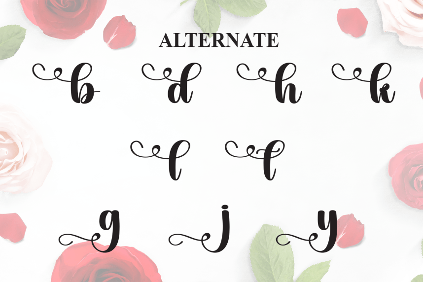 Roseday – Casual Handwritten Script Font preview image 5