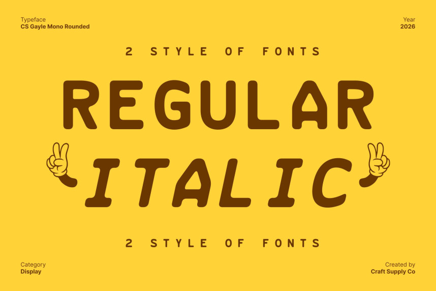 CS Gayle Mono Rounded Font preview image 3