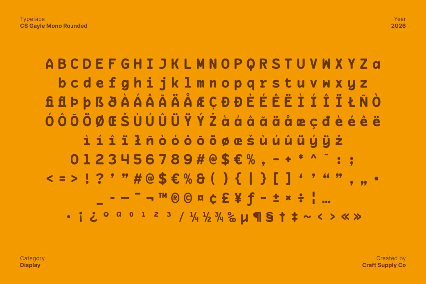 CS Gayle Mono Rounded Font preview image 5