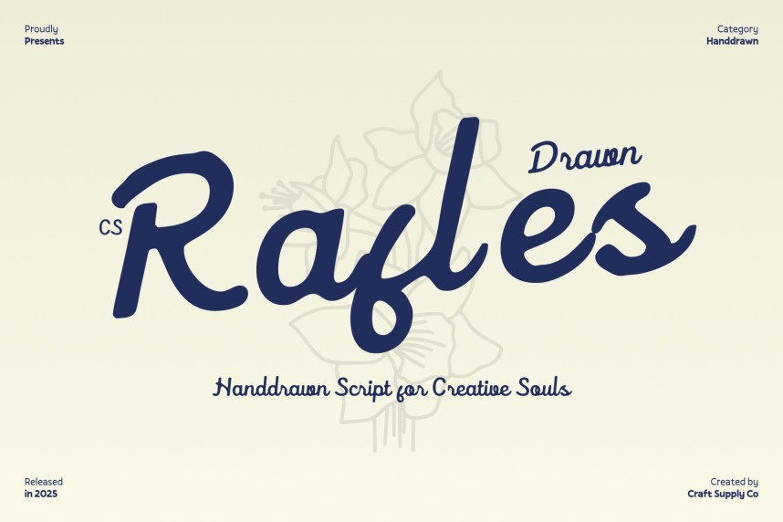 CS Rafles Drawn Font