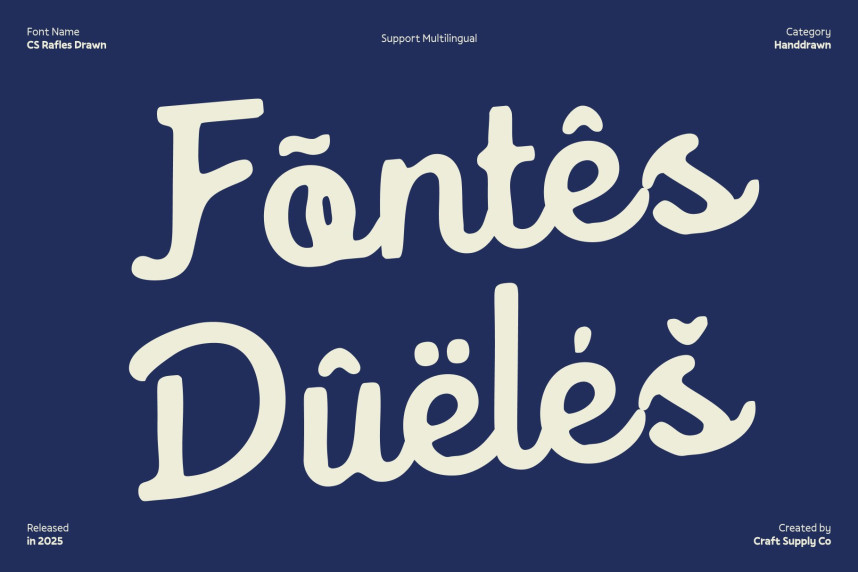 CS Rafles Drawn Font preview image 4