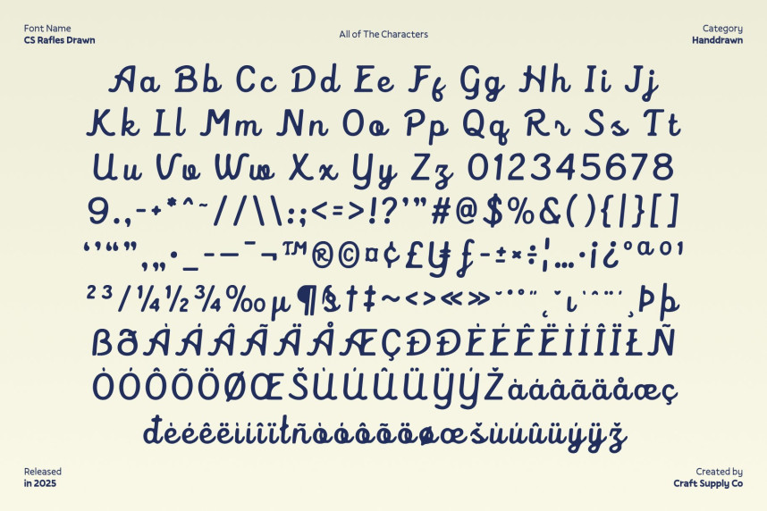 CS Rafles Drawn Font preview image 5