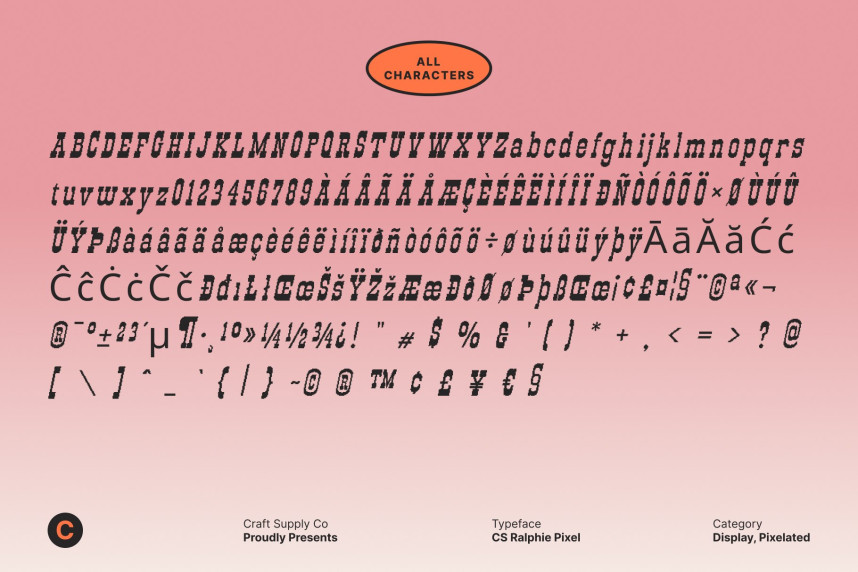 CS Ralphie Pixel Font preview image 5