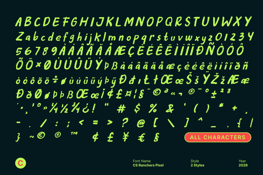 CS Ranchers Pixel Font preview image 5