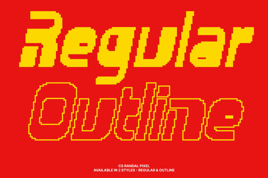 CS Randal Pixel Font preview image 3