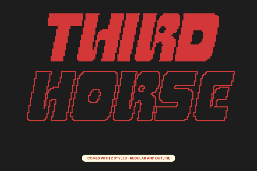 CS Randy Pixel Font preview image 2