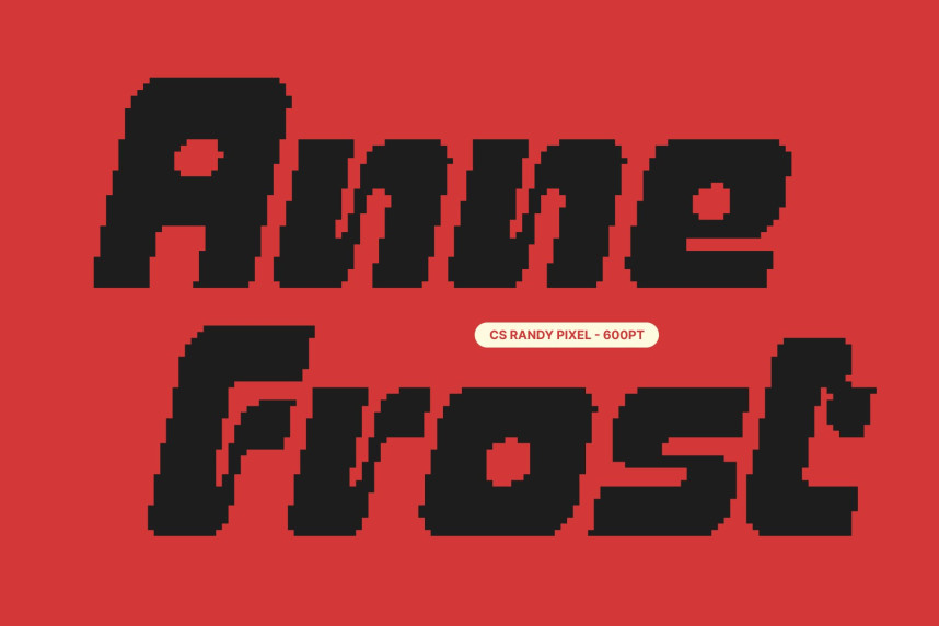 CS Randy Pixel Font preview image 3