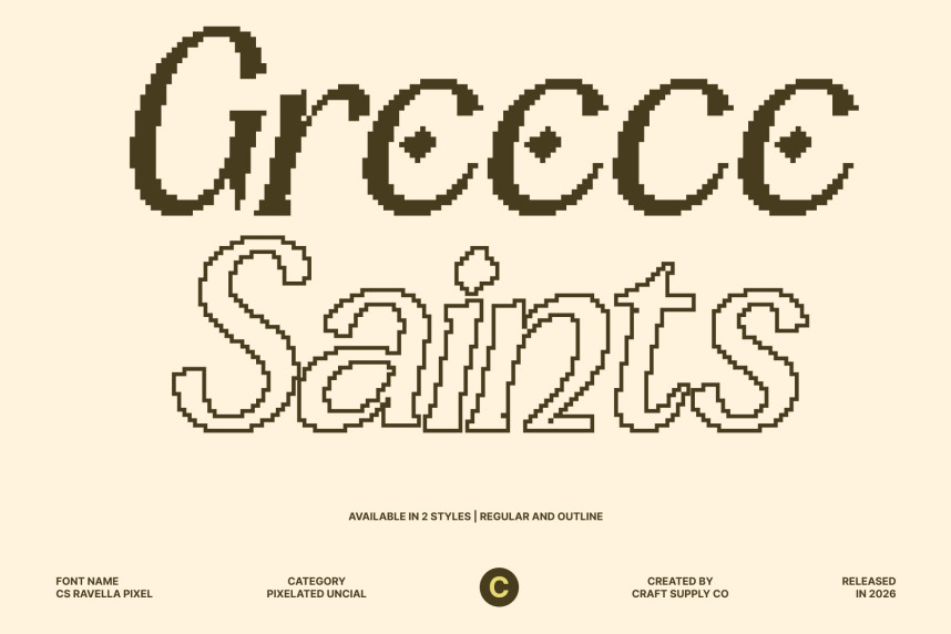 CS Ravella Pixel Font preview image 2