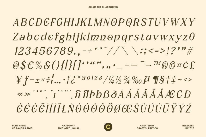 CS Ravella Pixel Font preview image 5