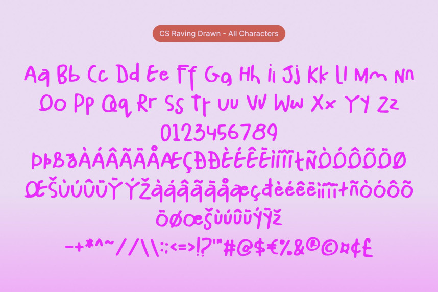 CS Raving Drawn Font preview image 5