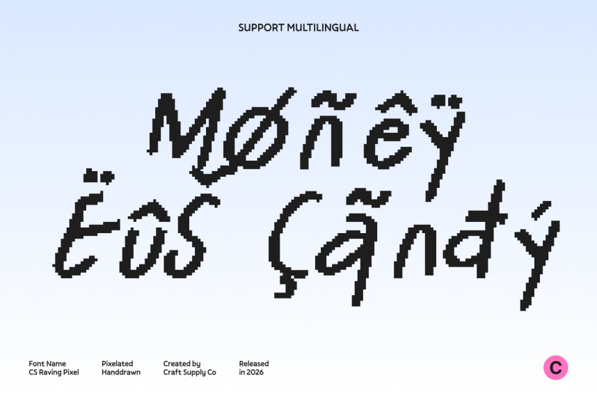 CS Raving Pixel Font preview image 4