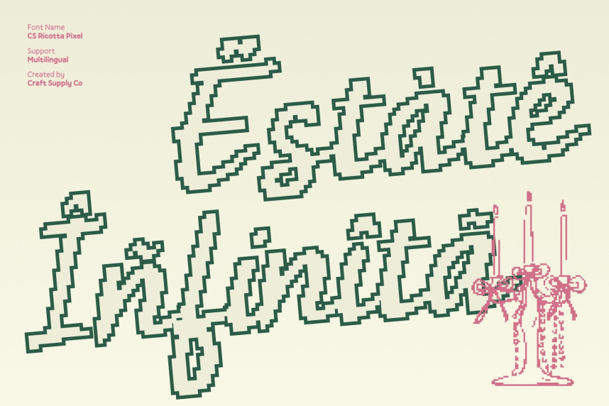CS Ricotta Pixel Font preview image 4