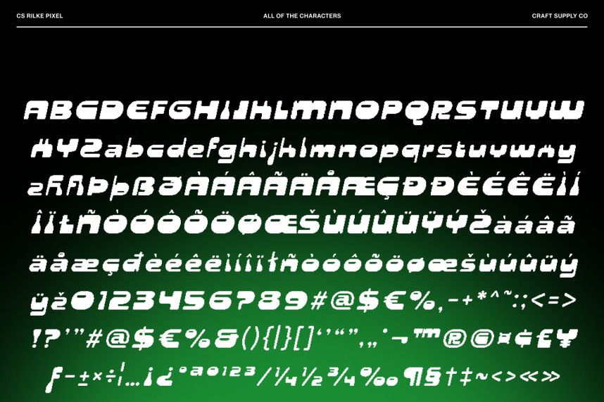 CS Rilke Pixel Font preview image 5
