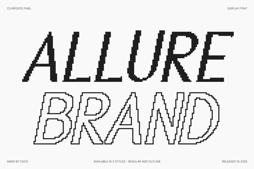 CS Riposte Pixel Font preview image 3