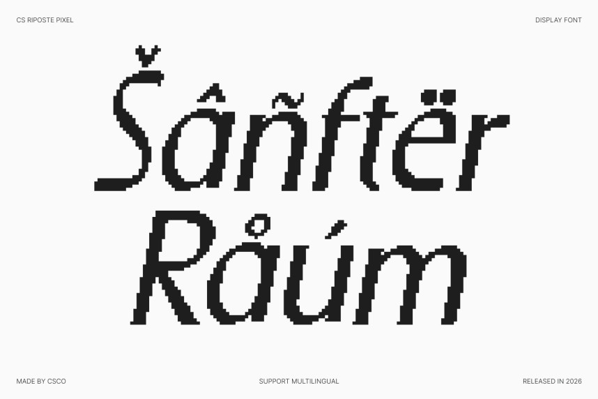 CS Riposte Pixel Font preview image 4