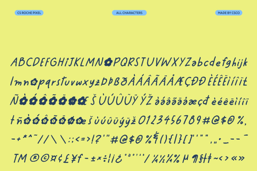 CS Roche Pixel Font preview image 5