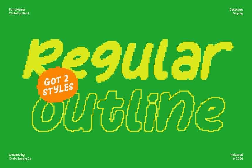 CS Rolisy Pixel Font preview image 3