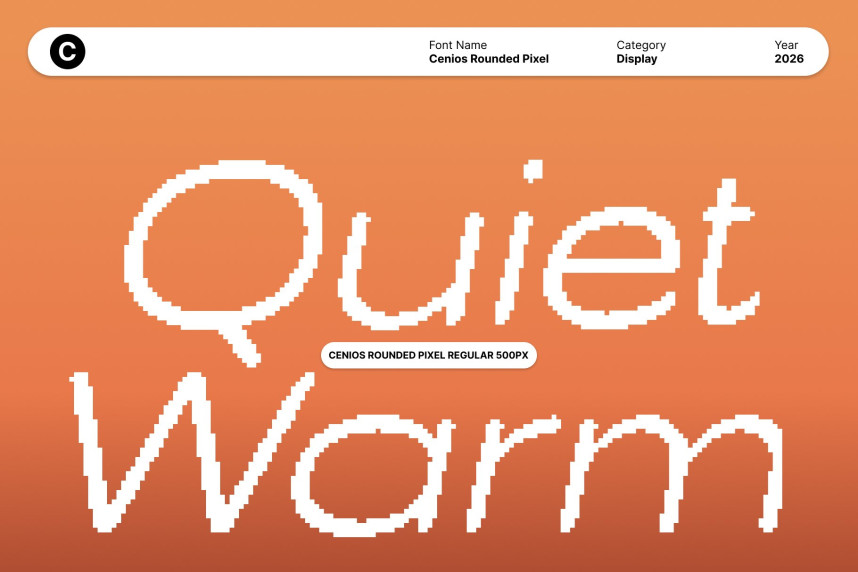Cenios Rounded Pixel Font preview image 3