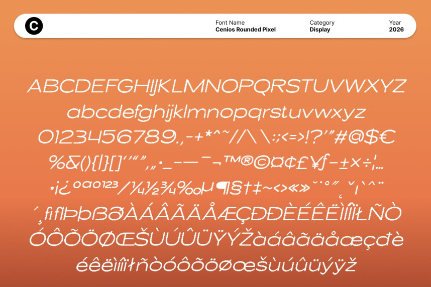 Cenios Rounded Pixel Font preview image 5