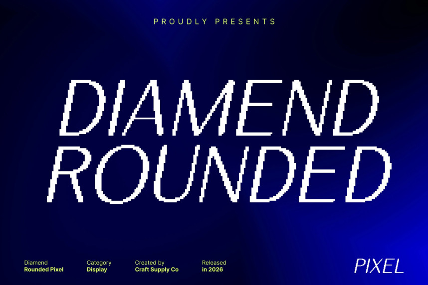 Diamend Rounded Pixel Font