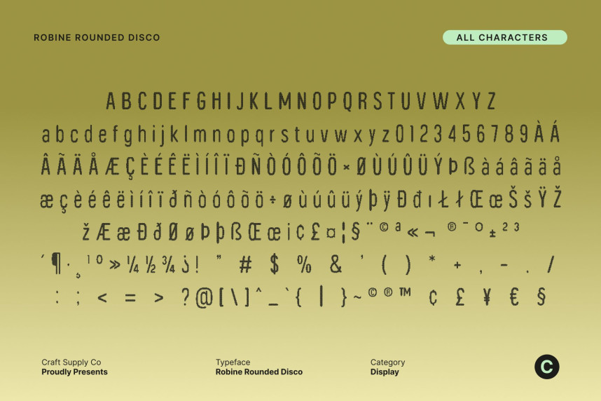 Robine Rounded Disco Font preview image 5