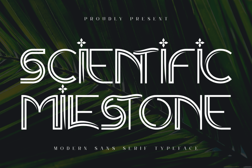 Scientific Milestone - Art Deco Font