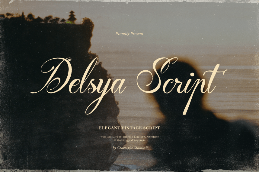 Delsya Script | Elegant Vintage Script Font