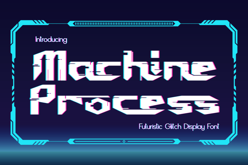 Machine Process – Glitch Font