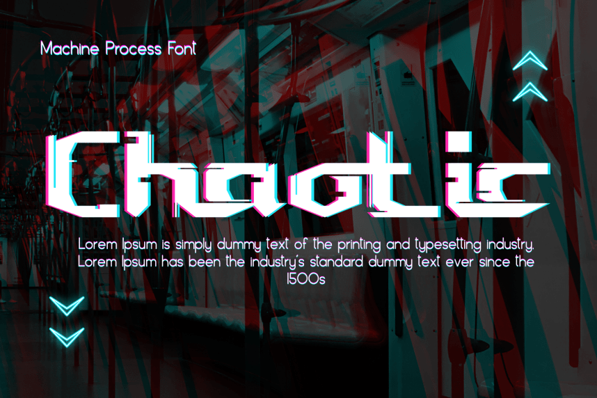 Machine Process – Glitch Font preview image 3