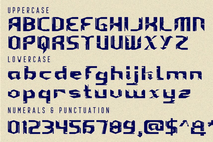 Machine Process – Glitch Font preview image 4