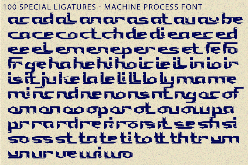 Machine Process – Glitch Font preview image 5