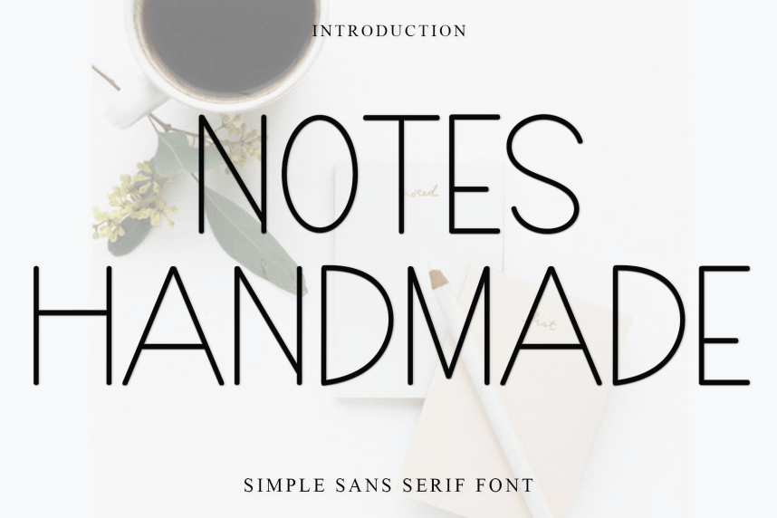 Notes Handmade - Simple Sans Serif Font