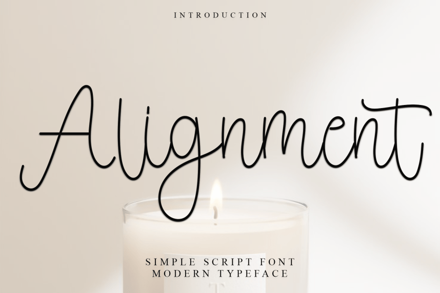 Alignment - Simple Handwritten Font