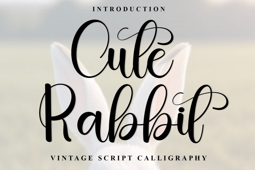 Cute Rabbit – Natural Script Handwritten Font