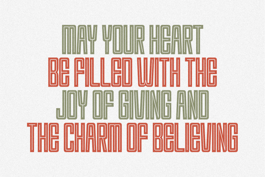 Charming Christmas – Outline Display Font preview image 2