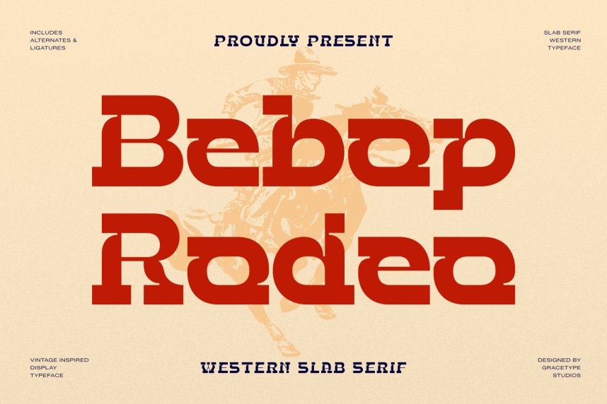 Bebop Rodeo | Western Slab Serif Font