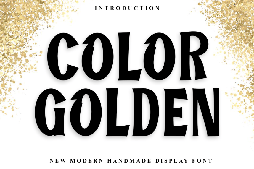 Color Golden Display Font