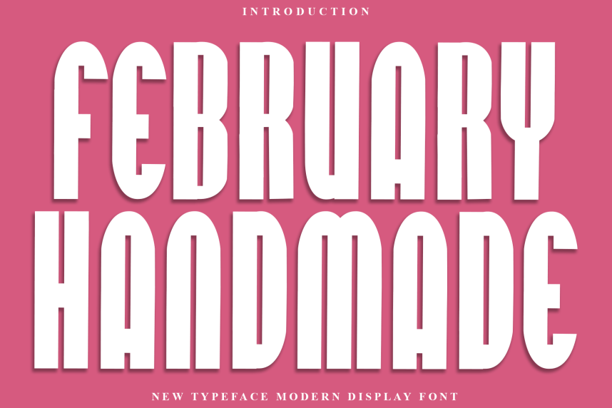February Handmade Display Font