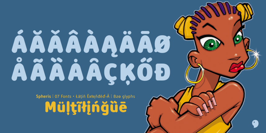 Spheris Round Font preview image 3